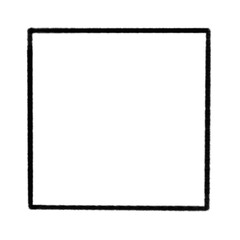 Black square frame element with line border png.	
