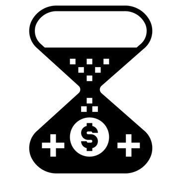 investment glyph style icon