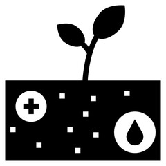 plant glyph style icon