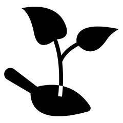 plant glyph style icon