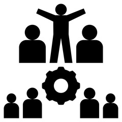 population glyph style icon