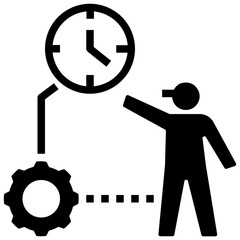 time glyph style icon