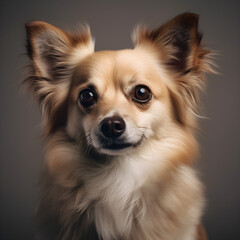 Fototapeta premium Cute fluffy dog portrait studio shot