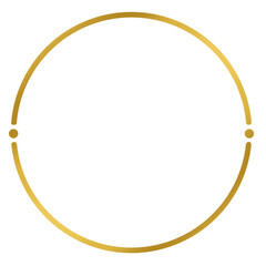 Gold circle frame.	
