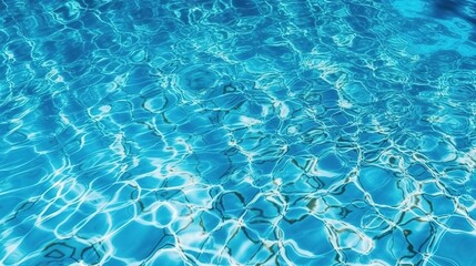 Serene Top View of Pool Water, Mesmerizing Surface Texture. Generative AI