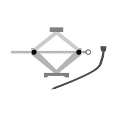 Screw the clamp icon. Flat illustration of screw clamp vector icon for web