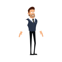 Businessman cartoon character vector Illustration isolated on a white background.
