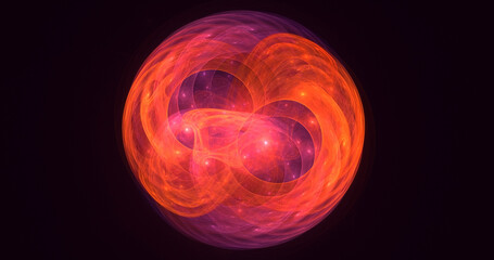 3D rendering abstract round light background