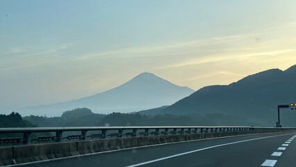 sunset in the mountains