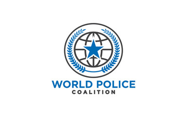 World police security design logo