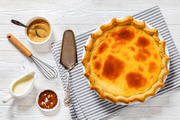 sugar cream pie, hoosier pie, custard cream pie