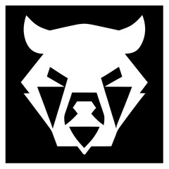 animal head vector black and white