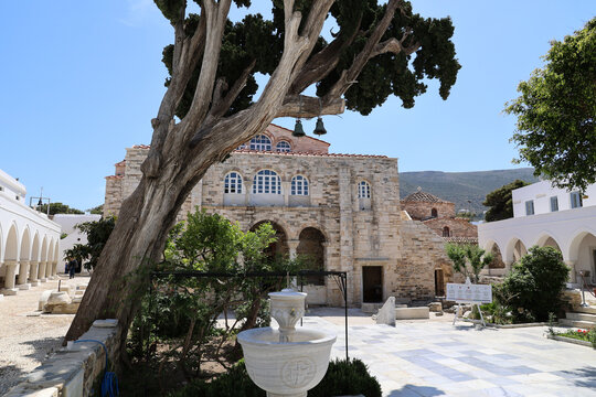 Panagia Ekatontapyliani fountain or Church of Our Lady of the Hundred Gates-Parikia, Paros, Cyclades, Greece