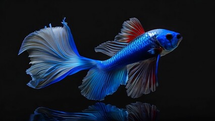 Fototapeta premium Stunning Siamese Fighting Fish: Captivating Aquatic Beauty for Your Creative Projects