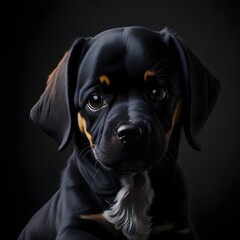 Adorable Picture of a Playful Puppy with Floppy Ears and Curious Eyes