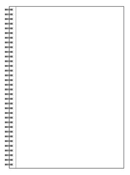 Blank notebook with a tear-out sheet isolatet on white vector epas 10