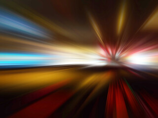 car light speed line motion blur on night road