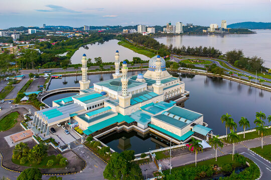 Aerial view of Kota Kinabalu City Mosque