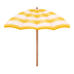 Yellow beach umbrella Watercolor.  © Walaiporn Sangkeaw