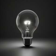 light bulb realistic  illustration isolated on dark background
