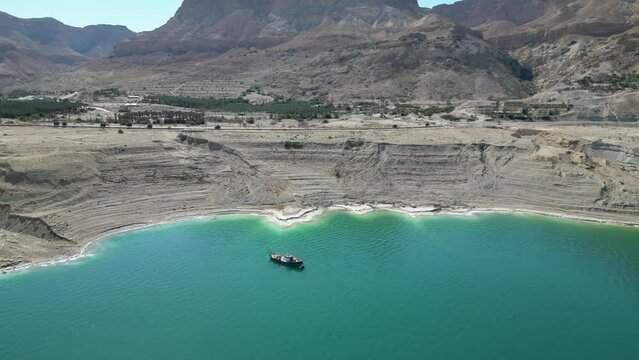 Beautiful view of the mountains on the dead sea