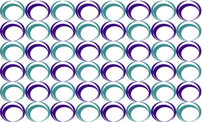 green and purple on white background with circles, Circle pattern of green blue and purple, repeat, replete pattern, endless pattern design for fabric printing
