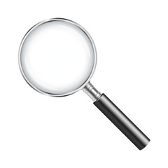 Fototapeta Magnifying glass on transparent background. PNG design element. obraz