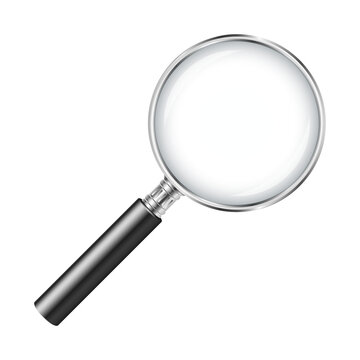 Magnifying glass on transparent background. PNG design element.