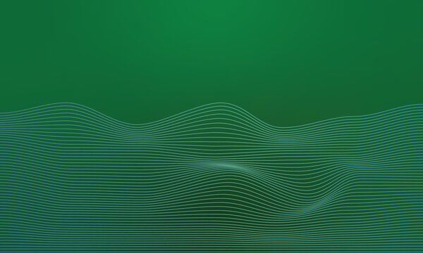 abstract green background with Wavs