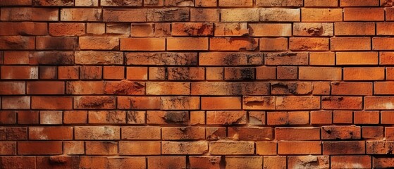 Red brick wall with texture. Generative AI