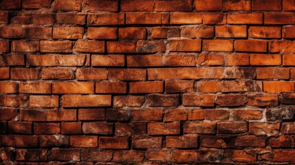 Fototapeta premium Red brick wall with texture. Generative AI
