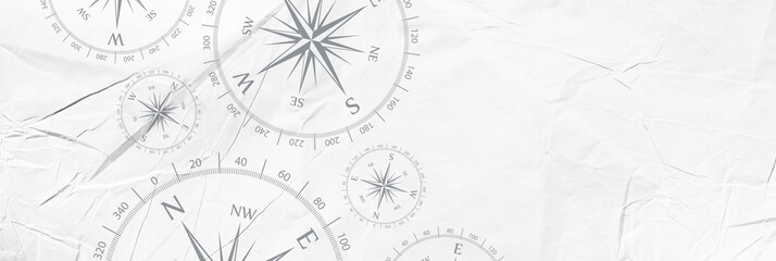 compass icon on paper background