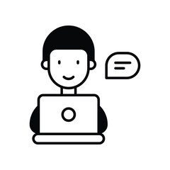 Employee icon vector stock illustration.