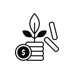 Investments icon vector stock illustration.
