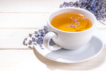 Lavender tea cup