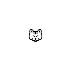 fat cat icon with black color