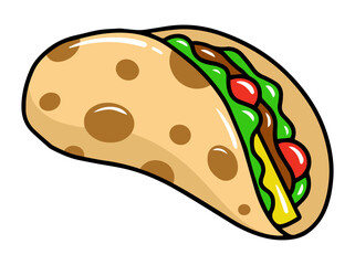 Kebab Fast Food Clipart Illustration