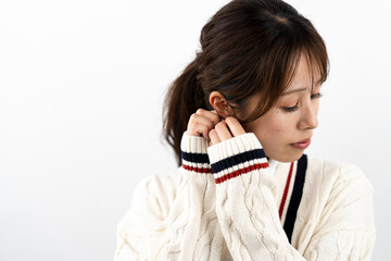 ピアスをした女性