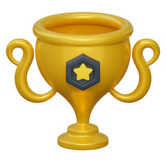 champion trophy winner game icon 3d illustration