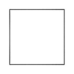 Obraz premium Black square frame element with line border png. 