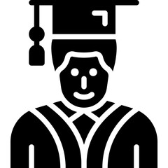 graduate man solid icon