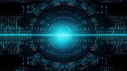 Fototapeta premium Digital technology background created using generative AI tools