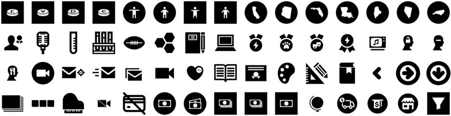 Set Of Surge Icons Isolated Silhouette Solid Icon With Electricity, Technology, Protection, Energy, Power, Surge, Electric Infographic Simple Vector Illustration Logo