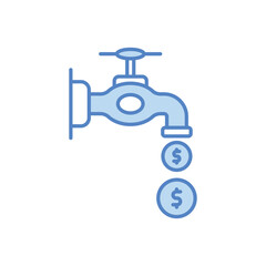 Liquid Assets icon vector stock illustration.