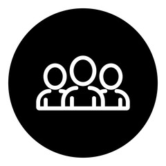 Management Office Icon Circle Glyph