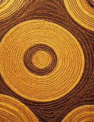 retro ring gold texture art carpet pattern. generative ai