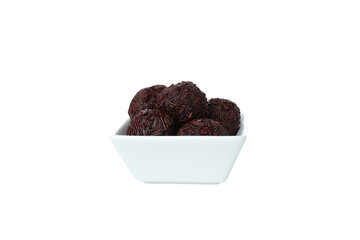 PNG, Traditional brazilian sweet - Brigadeiro, brazilian Chocolate candy, isolated on white background