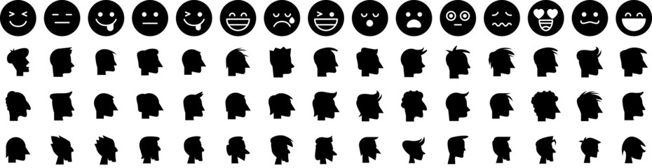 Set Of People Icons Isolated Silhouette Solid Icon With Female, Office, Business, People, Team, Group, Person Infographic Simple Vector Illustration Logo