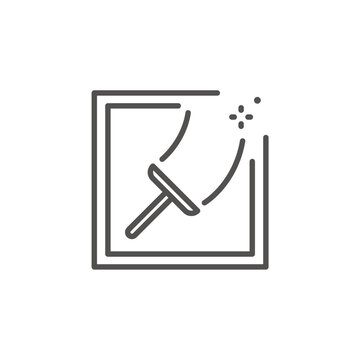 glass cleaner icon with black and white
