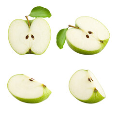 Apple isolated on white background, full depth of field